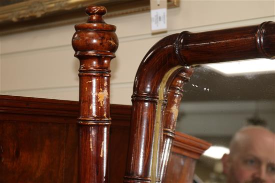 A faux bamboo cheval mirror W.92cm
